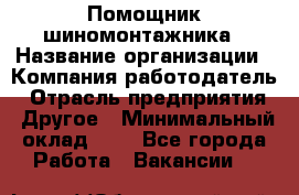 Помощник шиномонтажника › Название организации ­ Компания-работодатель › Отрасль предприятия ­ Другое › Минимальный оклад ­ 1 - Все города Работа » Вакансии   